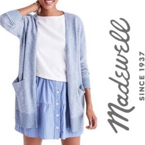 Madewell Summer Ryder Cardigan Sweater Heather Blue | Size S